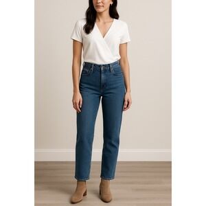 Rails Denim‎ Jeans Size 24 Button Fly High Rise Straight Leg Medium Wash Women's